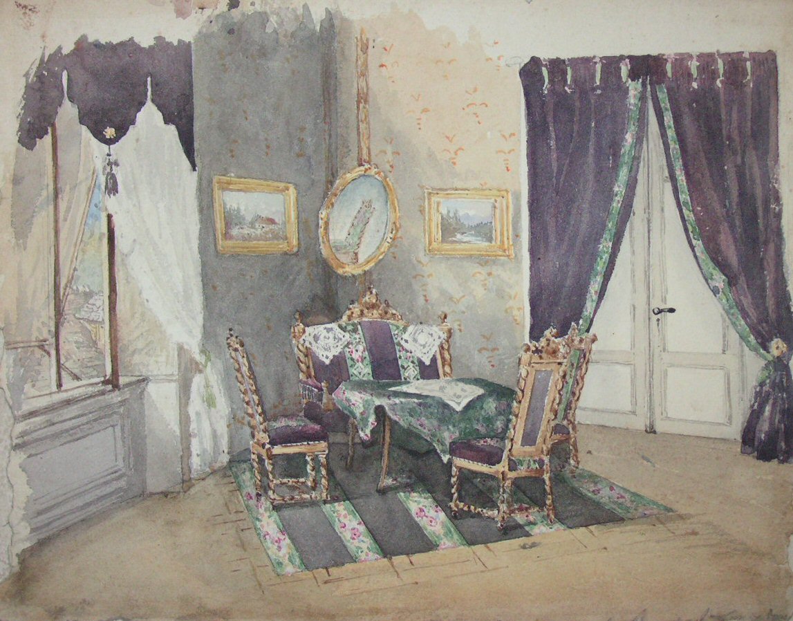 Watercolour - Drawing Room, Weisbaden